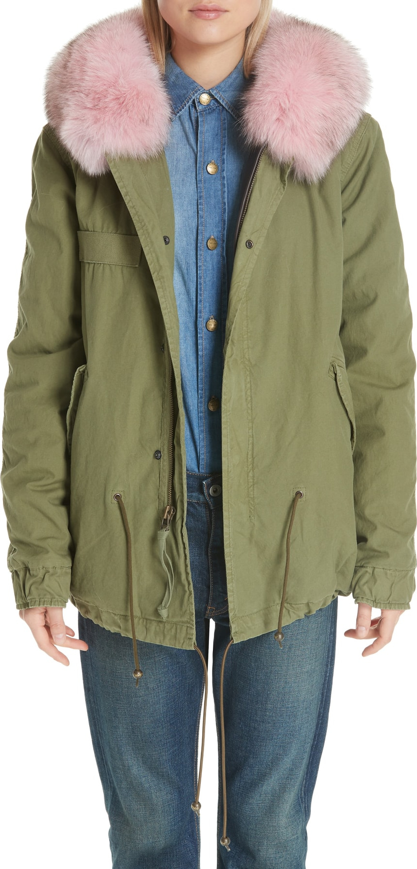 Mr&Mrs Italy Mr & Mrs Italy Genuine Fox Fur Trim Parka