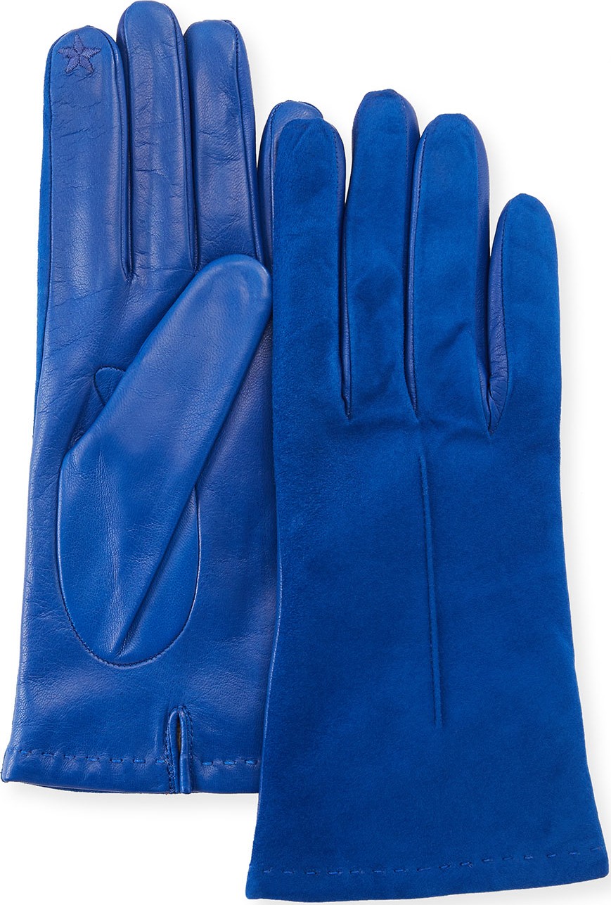 Portolano Tech Suede & Napa Leather Short Gloves