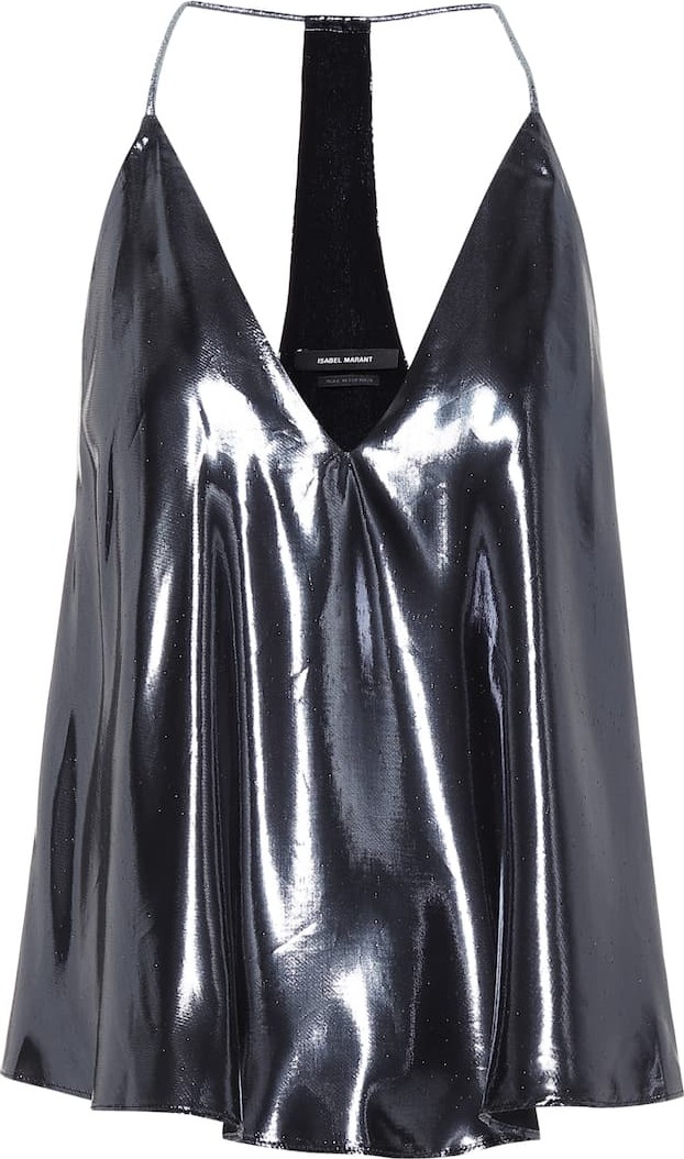 Isabel Marant Kib metallic silk-blend camisole