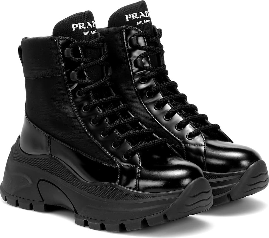 Prada Technical-twill ankle boots