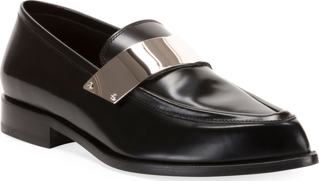 Balmain Men's Karl Shiny Leather Dress Loafers