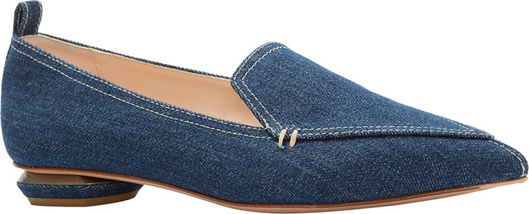 Nicholas Kirkwood Beya Denim Pointed Loafers