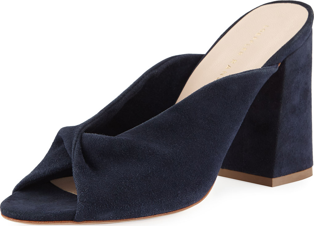 Loeffler Randall Laurel Twist Suede Mule Sandal
