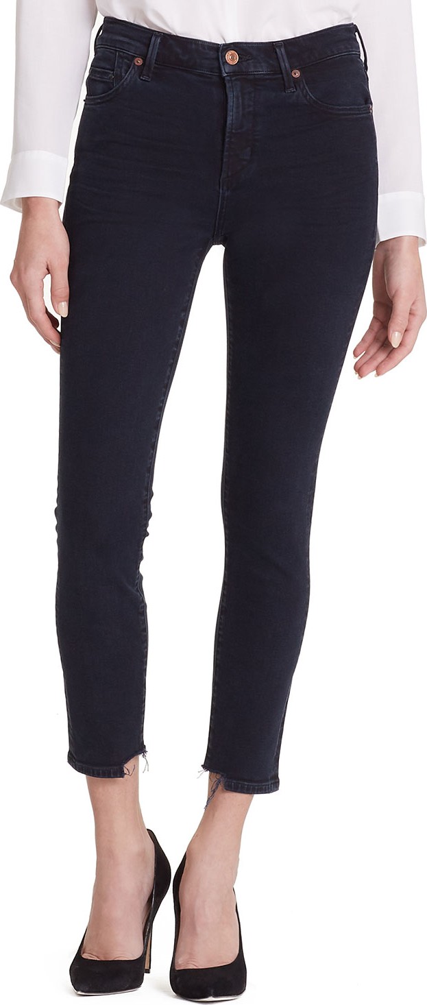 Citizens Of Humanity Rocket Cropped High-Rise Jeans with Chewed Hem