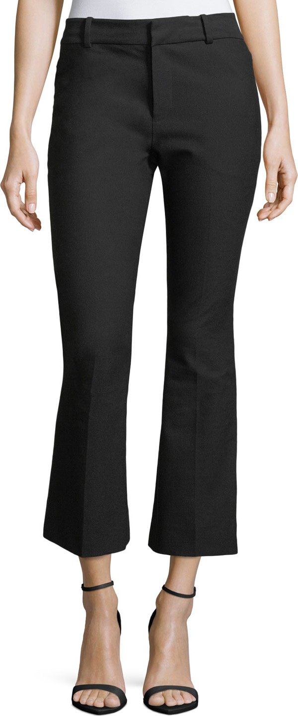Derek Lam 10 Crosby Stretch-Cotton Cropped Flare Trousers