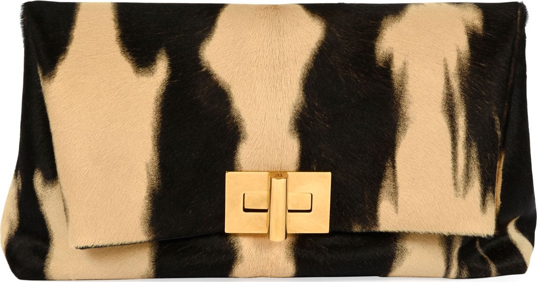 TOM FORD Tie-Dye Baby Calf Turn-Lock Clutch Bag