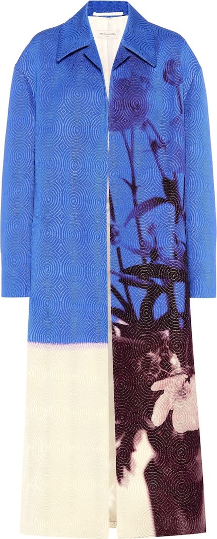 Dries Van Noten Printed brocade coat