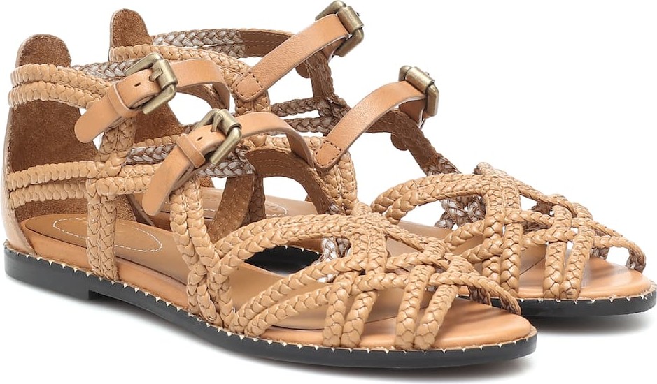 See By Chloé Braided-leather sandals