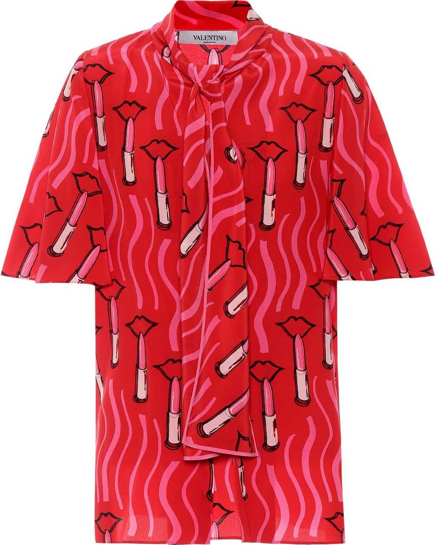 Valentino Printed silk top
