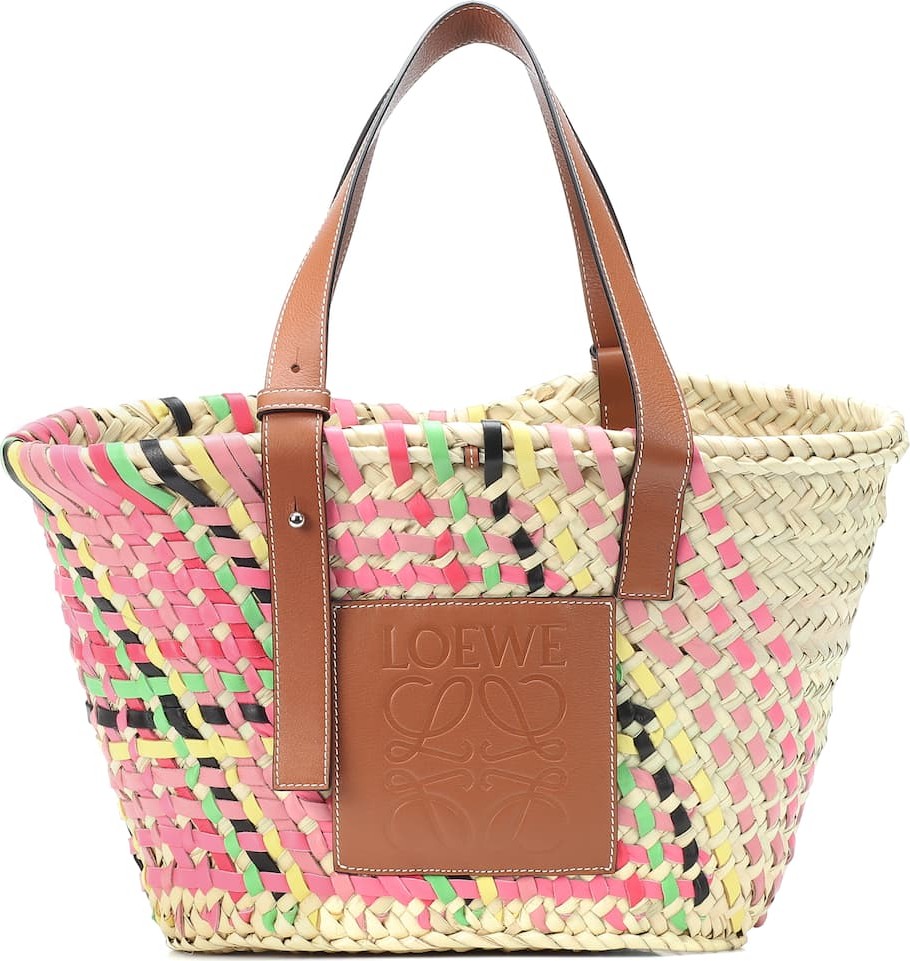 LOEWE Leather-trimmed basket tote