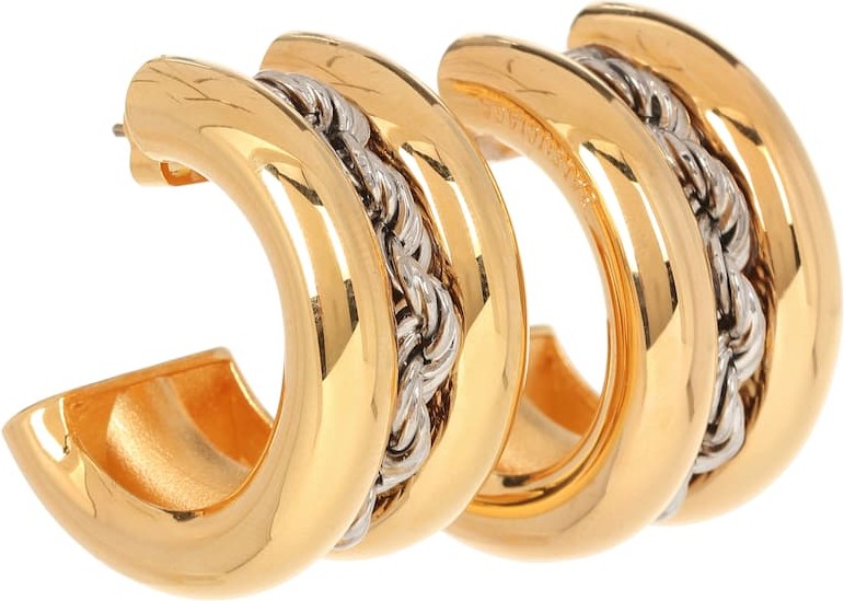 Balenciaga Chain-detail demi-hoop earrings