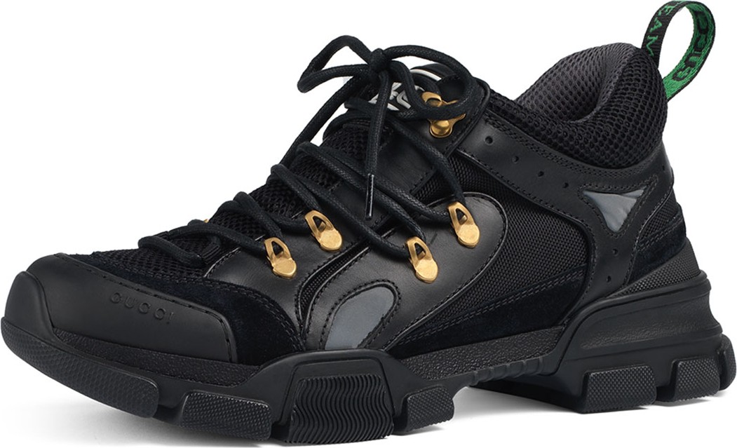 Gucci Leather and Canvas Sneaker