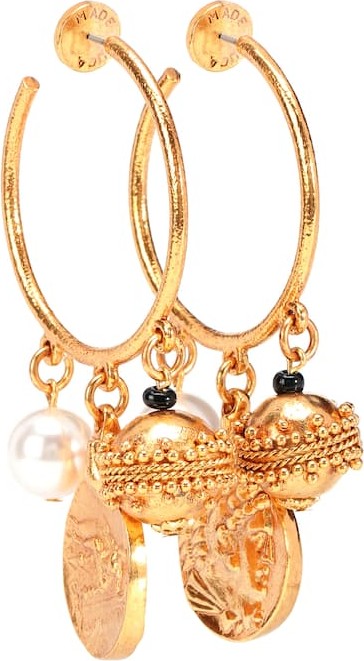 Oscar De La Renta Charm hoop earrings