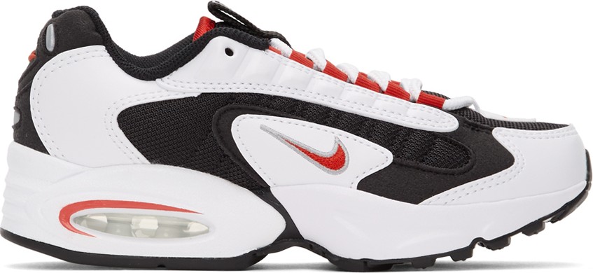 Nike White & Red Air Max Triax 96 Sneakers
