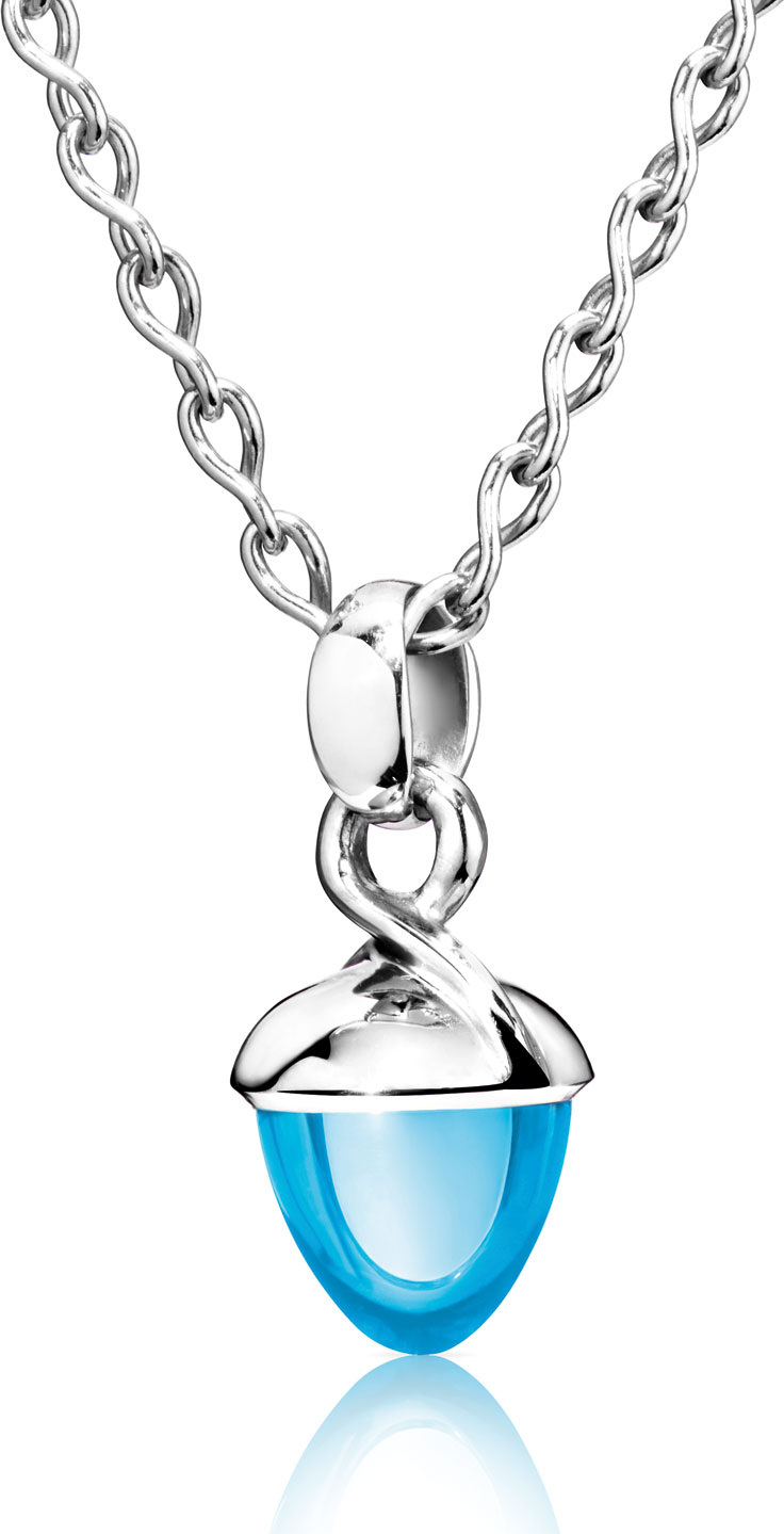 Tamara Comolli MIKADO BOUQUET 18k White Gold Swiss Blue Topaz Pendant