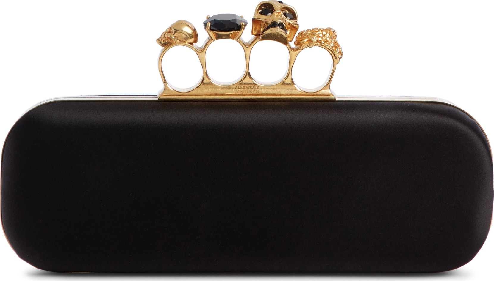 Alexander McQueen Satin Knuckle Clutch
