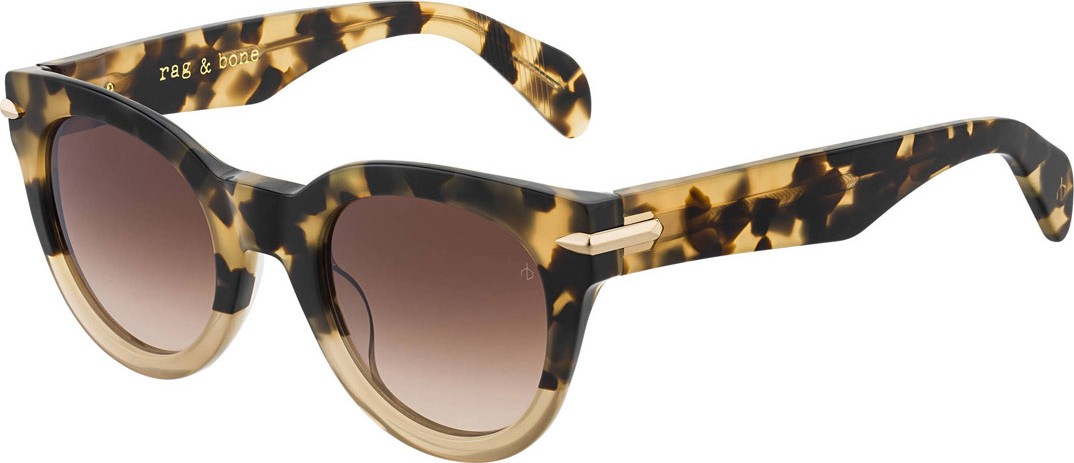 Rag & Bone RNB1015S Round Acetate Sunglasses