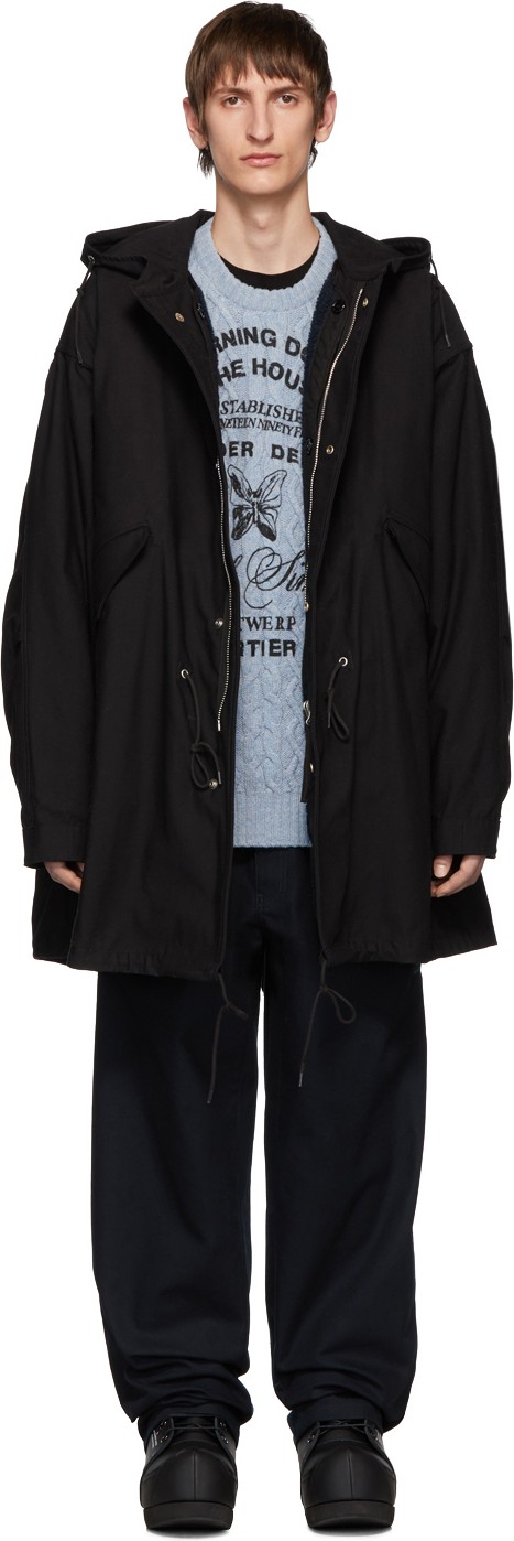 Raf Simons Black Removable Lining Parka