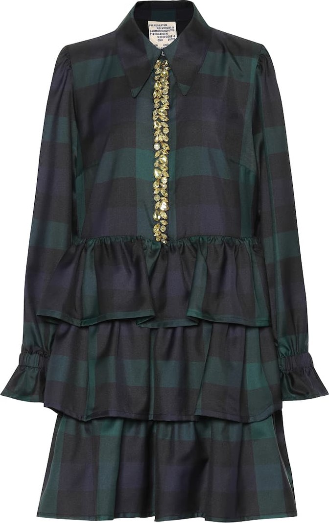 Baum und Pferdgarten Alryda embellished plaid minidress