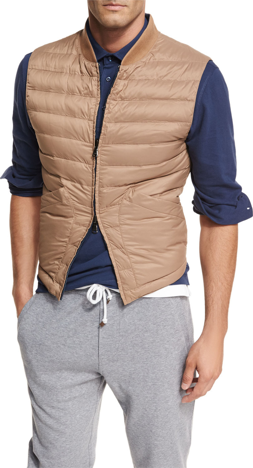 Brunello Cucinelli Zip-Front Fitted Vest