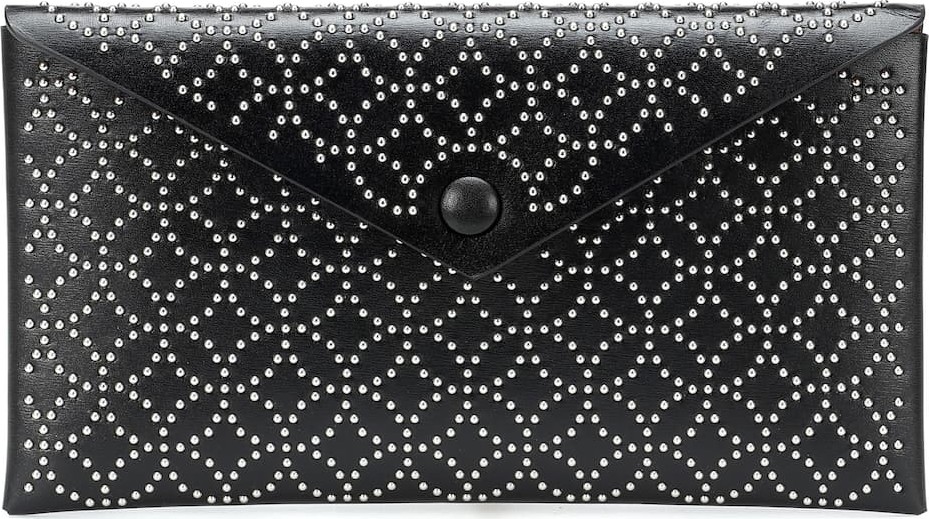 Alaïa Louise embellished leather clutch
