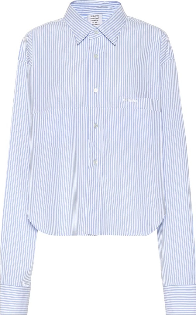 Vetements Striped cotton shirt