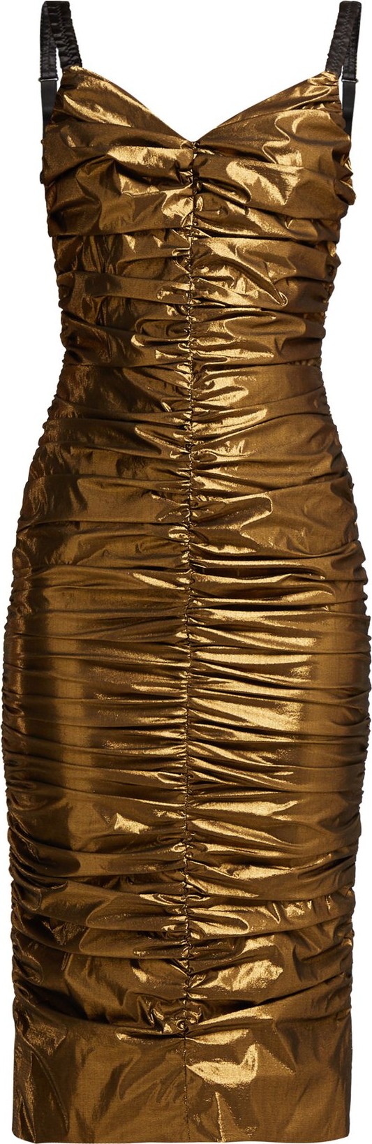 Dolce & Gabbana Ruched lamé midi dress