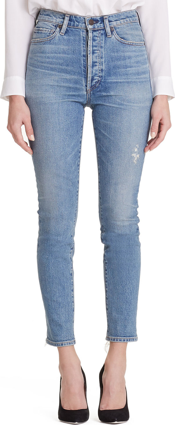 Citizens Of Humanity Olivia High-Rise Slim Ankle Jeans w/ Button Fly