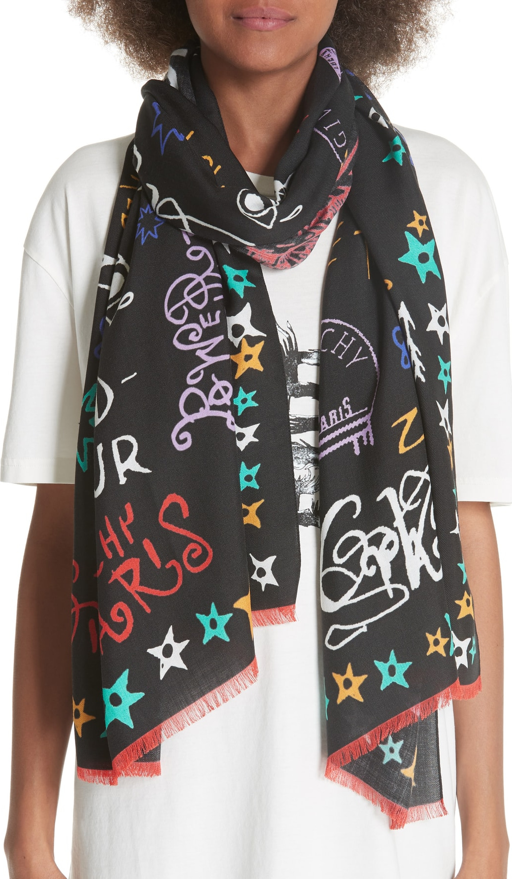 Givenchy Tour Date Wool & Silk Scarf
