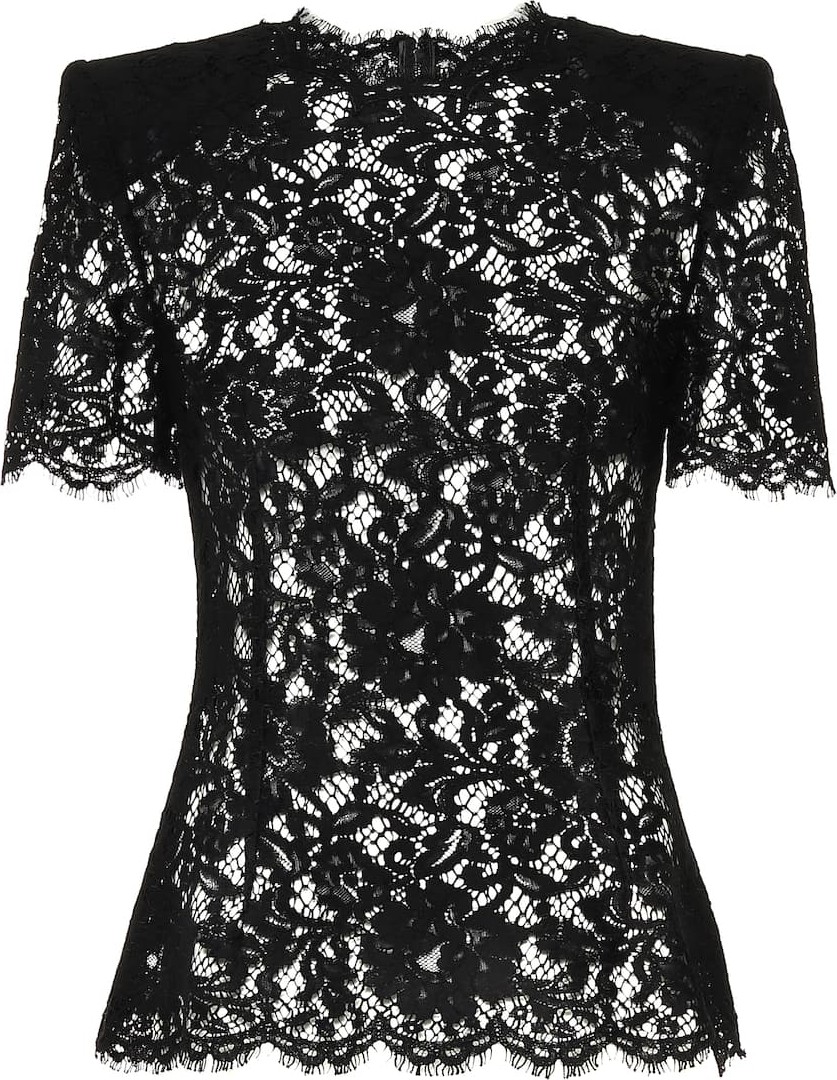 Dolce & Gabbana Cotton-blend lace top