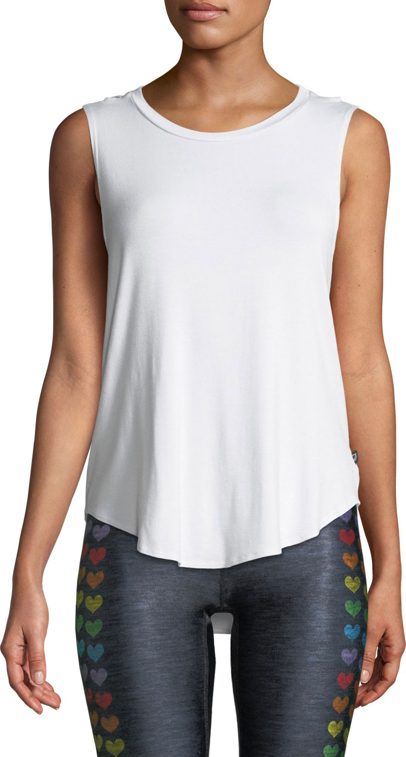 Terez Scoop-Neck Muscle Tank w/ Rainbow Straps