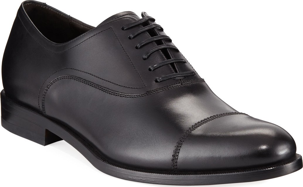 Salvatore Ferragamo Men's Calf Leather Lace-Up Dress Oxford