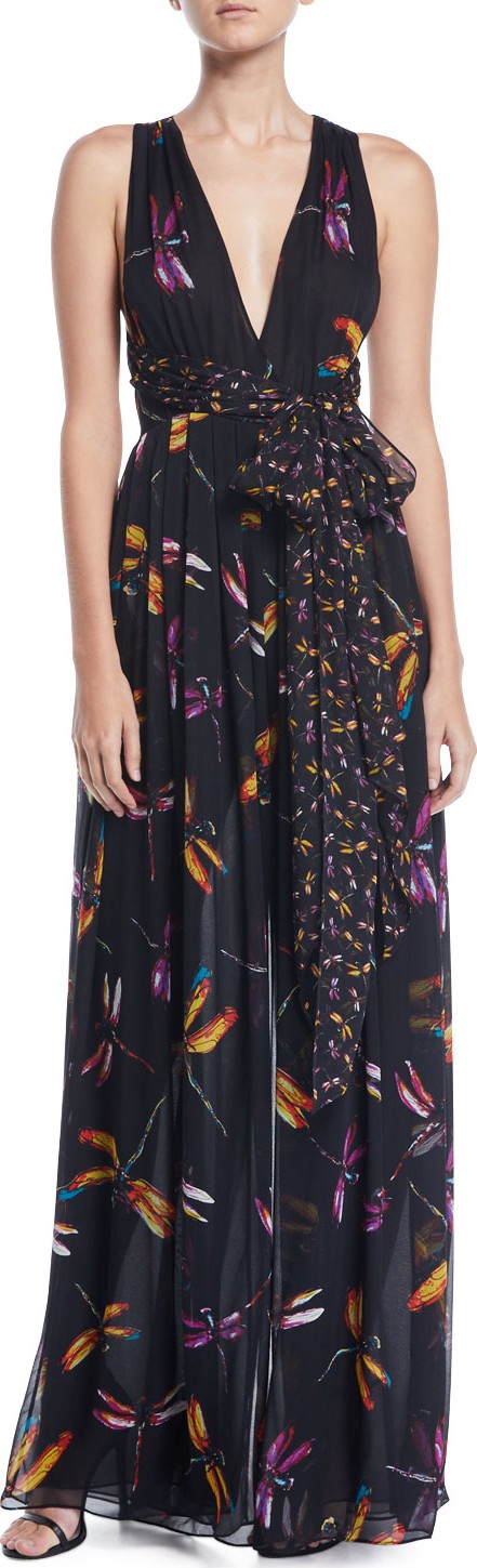 DIANE von FURSTENBERG Justine Floral-Print Sleeveless Maxi Dress