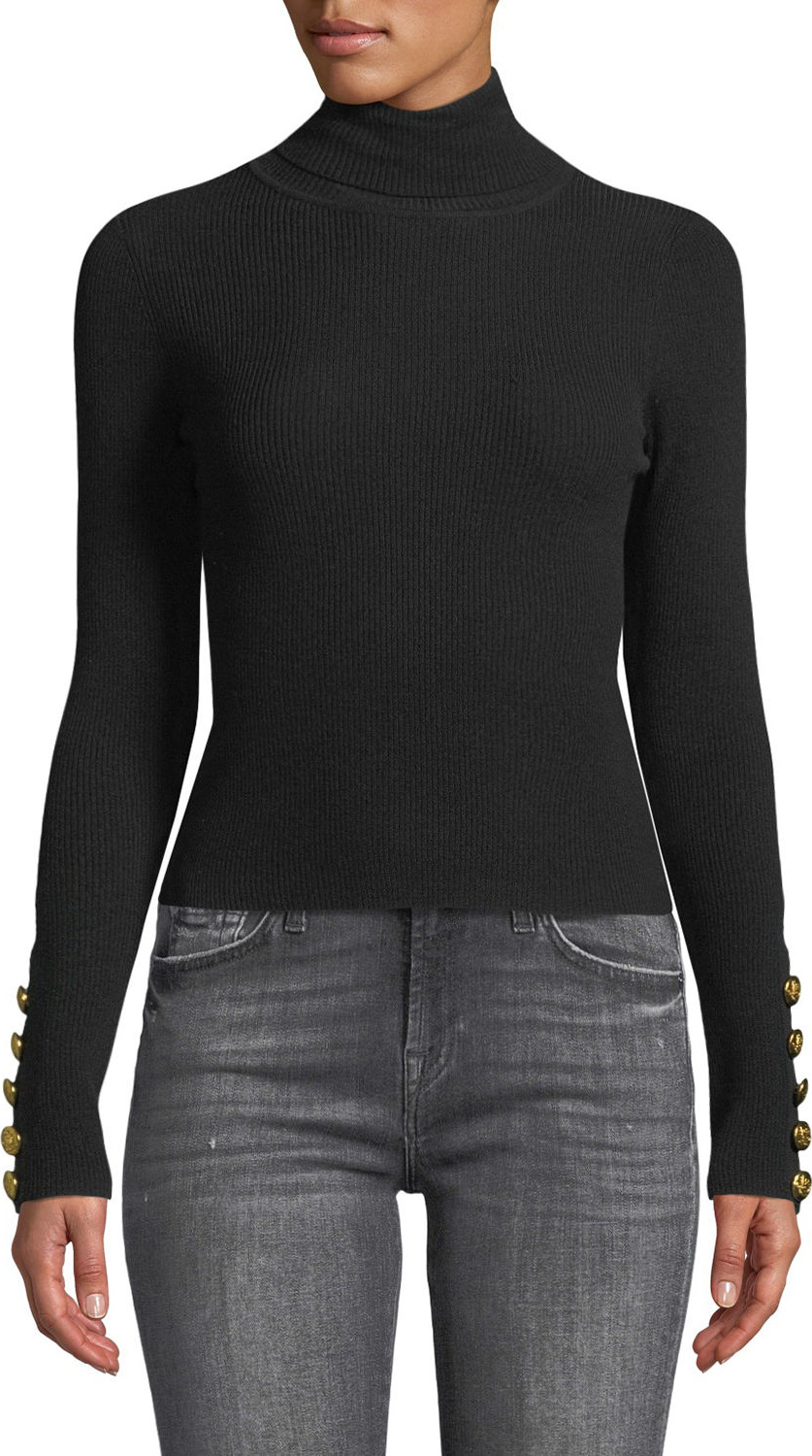 A.L.C. Desi Ribbed Merino Turtleneck Sweater