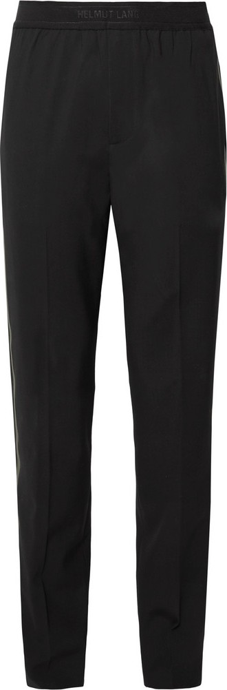 Helmut Lang Tapered Striped Stretch-Wool Trousers
