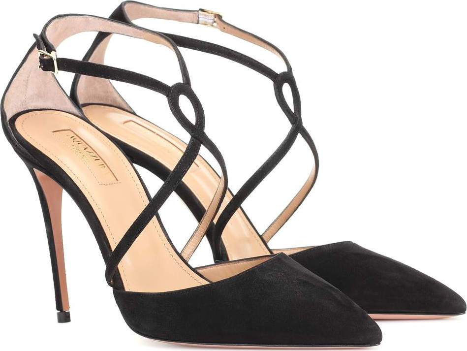 Aquazzura Charisma 105 suede pumps