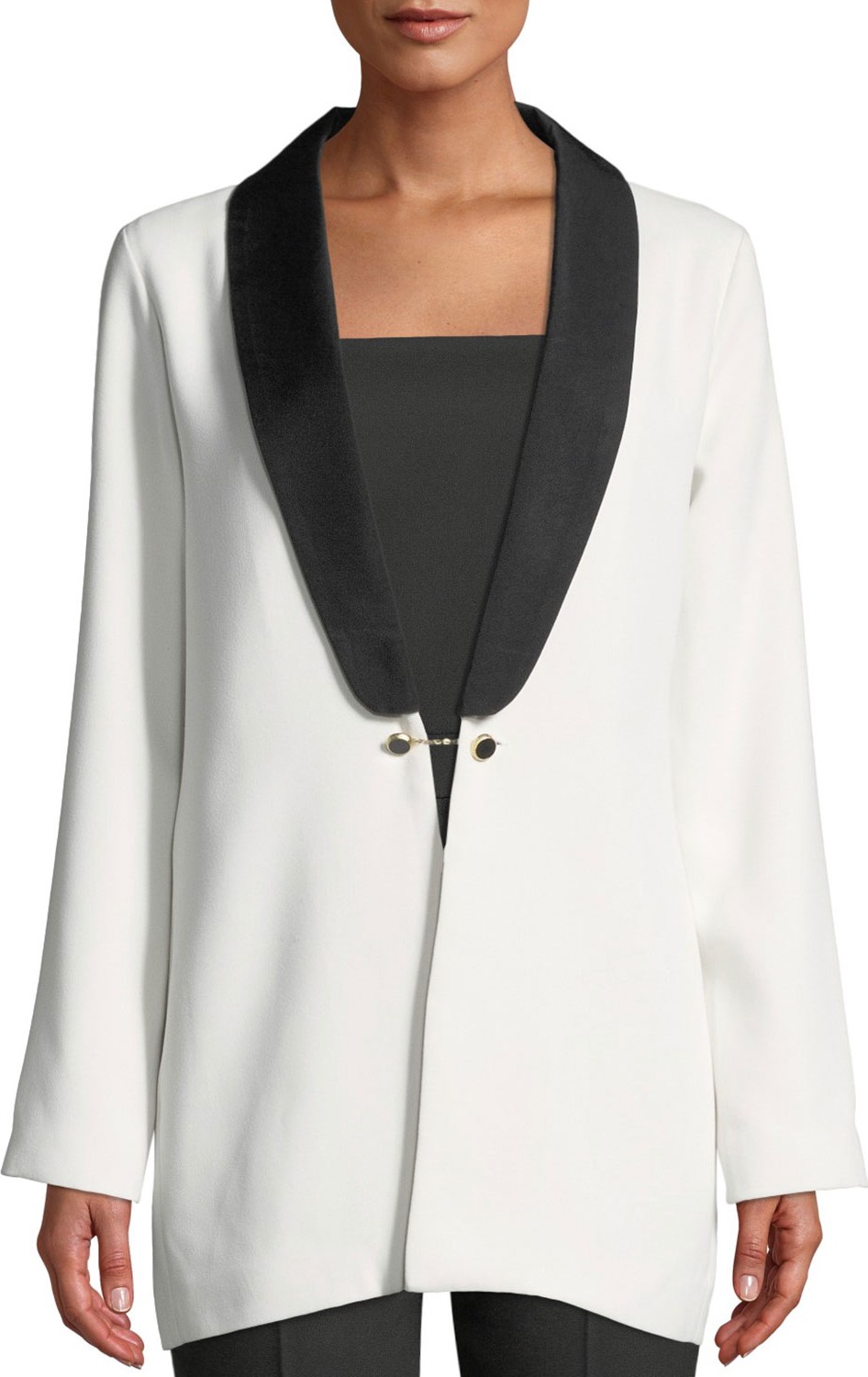 cupcakes and cashmere Barrington Shawl-Collar Single-Button Blazer