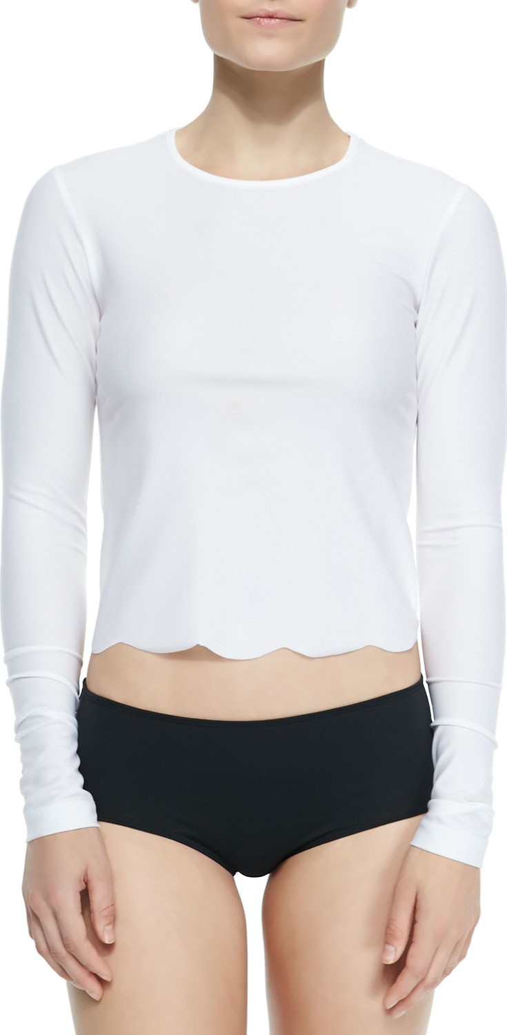 Cover UPF 50 Scallop-Cut Long-Sleeve Swim Tee