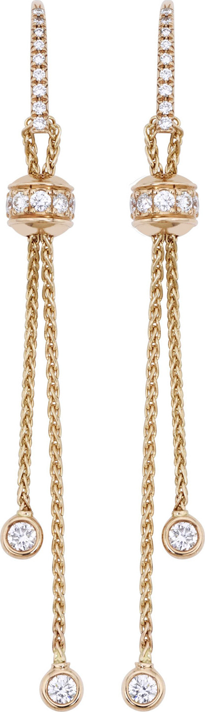 Piaget Possession 18K Red Gold Drop Earrings with Diamonds