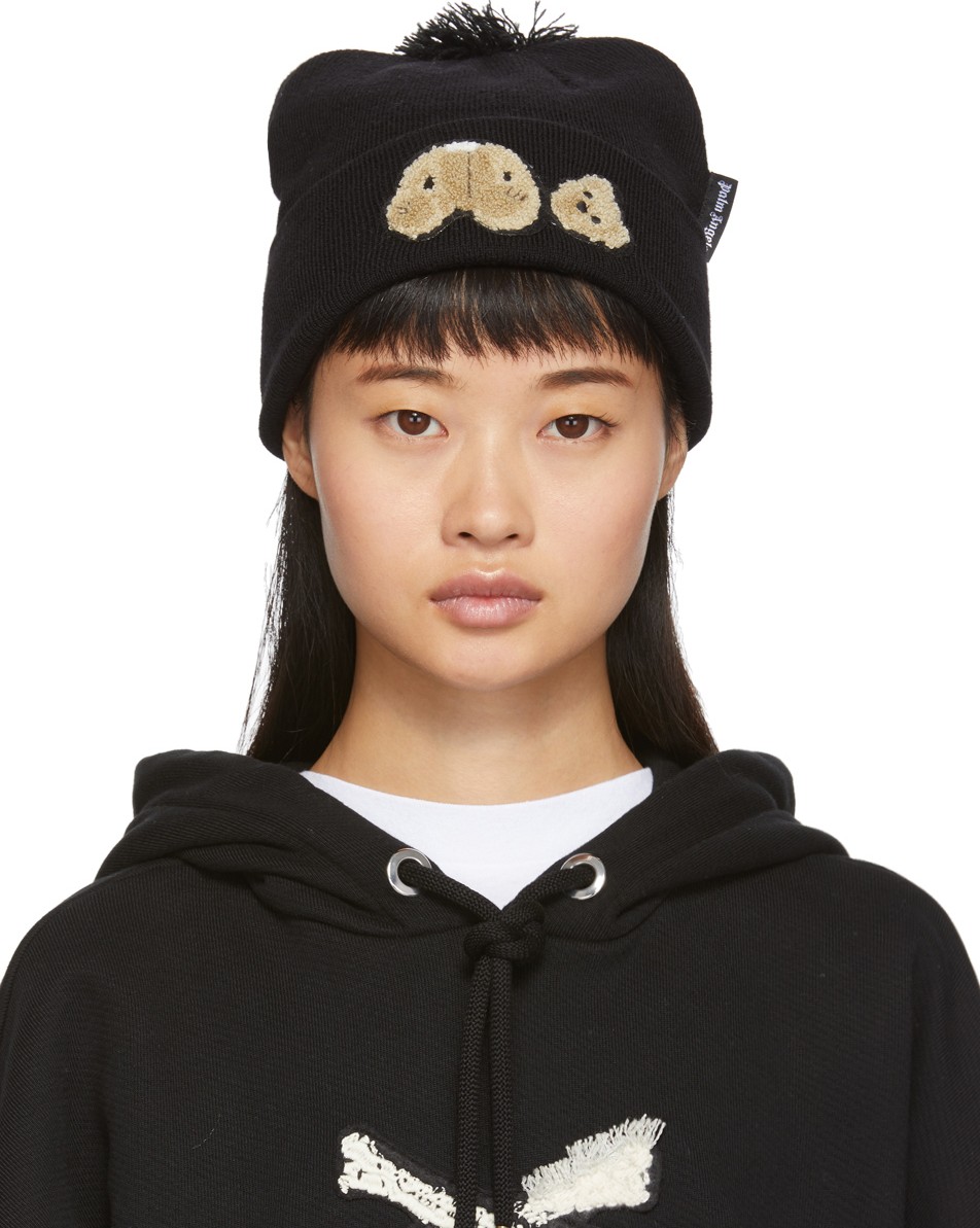 Palm Angels Black Kill The Bear Beanie