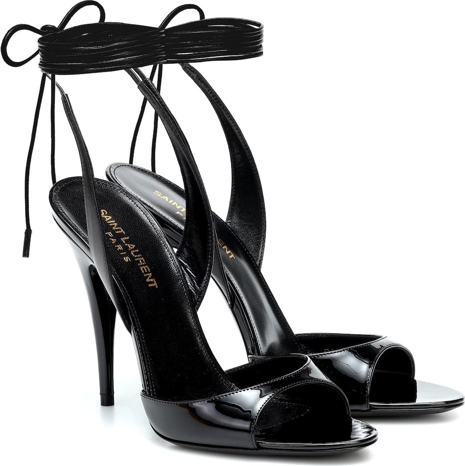 Saint Laurent Anouk 110 patent leather sandals