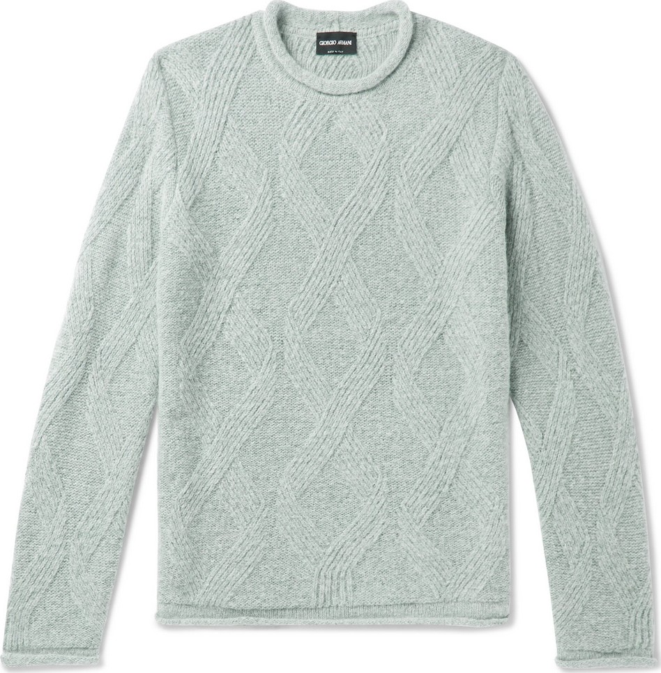 Giorgio Armani Slim-Fit Wool-Blend Sweater