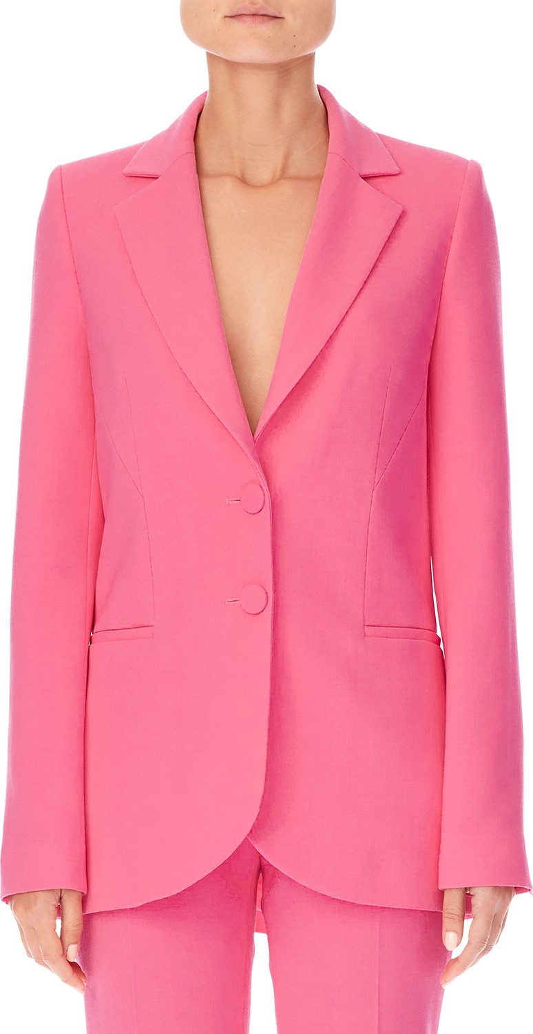 Carolina Herrera Notched-Lapels Two-Button Stretch-Wool Jacket