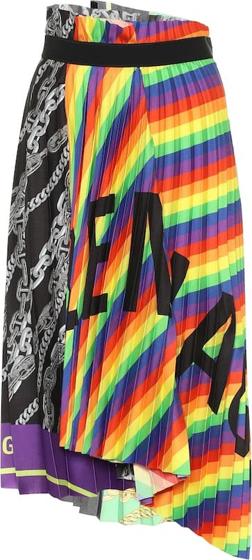 Balenciaga Rainbow Scarf crêpe skirt