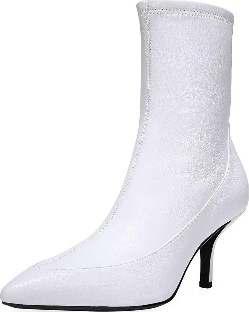 DIANE von FURSTENBERG Morgan Leather Pointed Booties