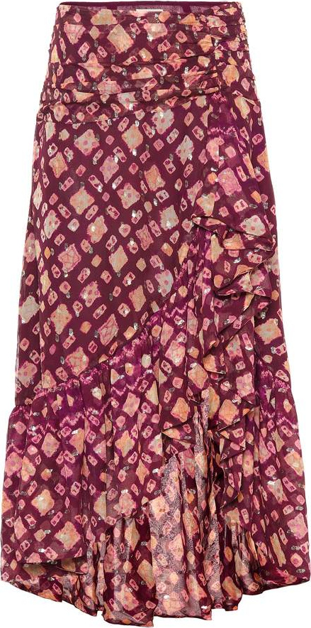 Ulla Johnson Alie silk-blend fil coupé skirt