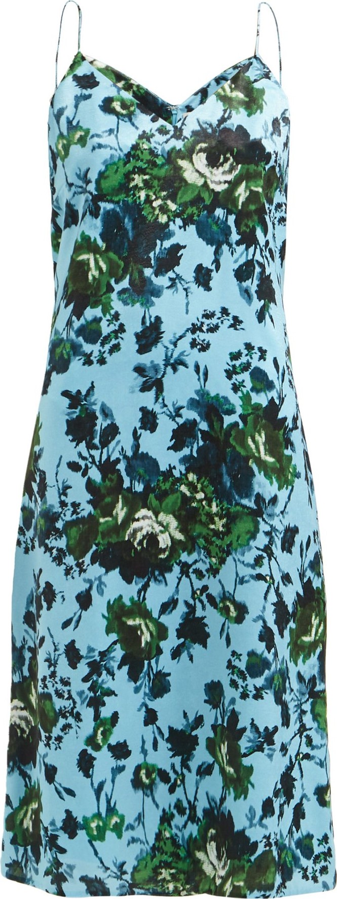 Erdem Vivianne rose-print satin slip dress