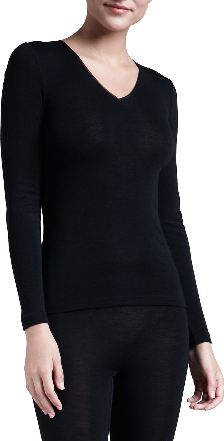 Hanro Silk-Blend V-Neck Top