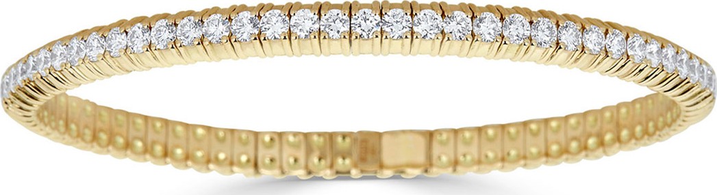 ZYDO Diamond Stretch Bracelet in 18k Gold, 3.77tcw
