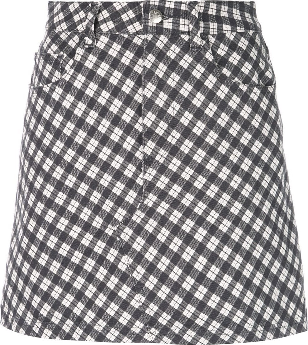 Alexachung checked denim skirt